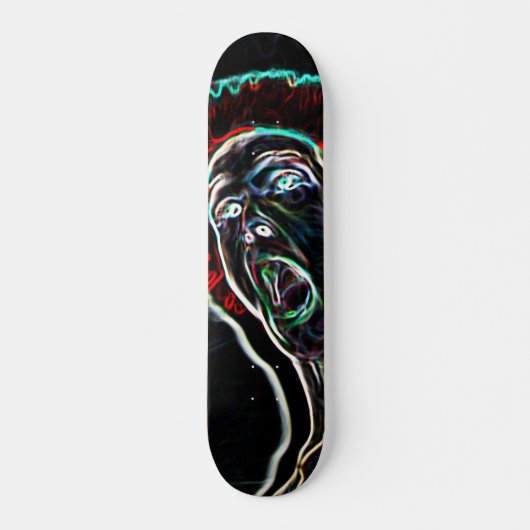 Neon Scream Face skateboard (Voorkant)
