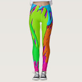 Neon Scribbles Leggings (Voorkant)