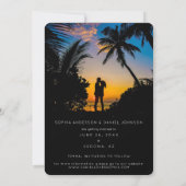 Neon Script Photo Wedding Save the Date (Achterkant)