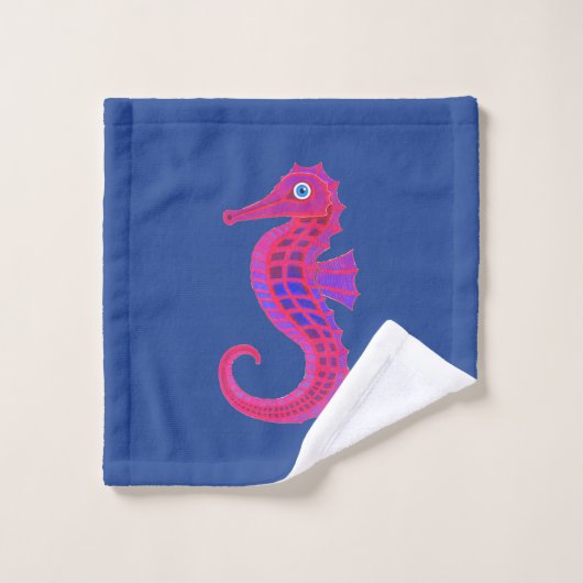 Neon Seahorse handdoekset Bad Handdoek (Wasdoekje)