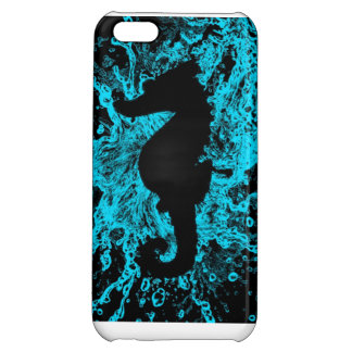 Neon seahorse iphone 5C hoesje, turquoise Hoesje Voor iPhone 5C