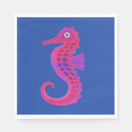 Neon Seahorse papieren servetten