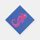 Neon Seahorse papieren servetten (Hoek)