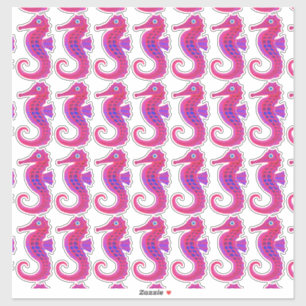 Neon Seahorse (sheet) contourstickers Sticker