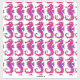 Neon Seahorse (stickers) contour Sticker