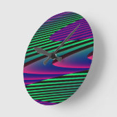 Neon Seas Wall Clock Ronde Klok (Hoek)