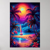 Neon Seaside Beacon 2 Poster (Voorkant)