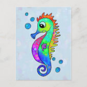 Neon Seepferdchen Briefkaart (Voorkant)