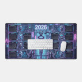 Neon Sentinel 2026 – Cyberpunk Android & Robo-Huis Bureaumat (Keyboard & Muis)