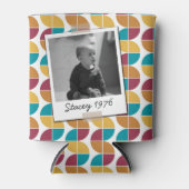 Neon Seventies 70's Retro 50th Birthday Photo Blikjeskoeler (Voorkant)