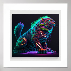 Neon sfinx poster