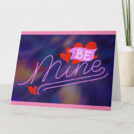 Neon Shade be Mine Valentijn Red Heart Valentijn Kaart