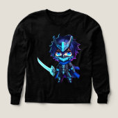Neon Shadow – Chibi Cyber Ninja Sweatshirt Product (Voorkant)