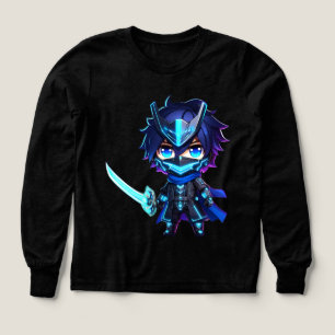 Neon Shadow – Chibi Cyber Ninja Sweatshirt Product