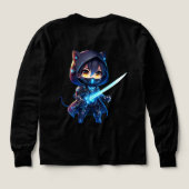 Neon Shadow – Chibi Cyber Ninja Sweatshirt Product (Achterkant)