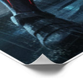 Neon Shadow Samurai Art Poster (Hoek)