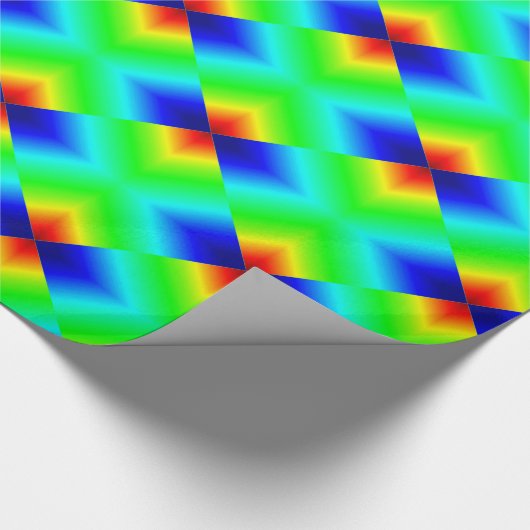 Neon Shapes on Green Cadeaupapier (Hoek)