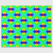 Neon Shapes on Green Cadeaupapier (Vlak)