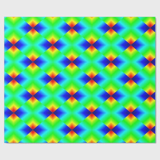 Neon Shapes on Green Cadeaupapier (Vlak)