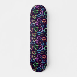 Neon Shapes Persoonlijk Skateboard