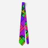 Neon Shapes Stropdas (Voorkant)