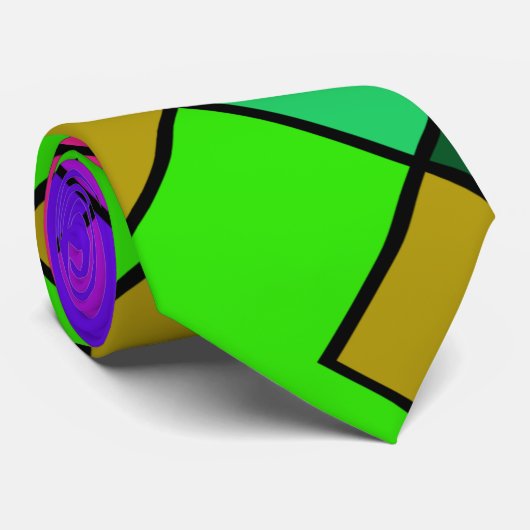 Neon Shapes Stropdas (Opgerold)