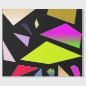 Neon Shapes Wrapping Paper Cadeaupapier (Vlak)