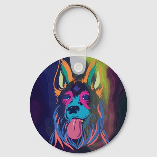 Neon Shepard-sleutelhanger Sleutelhanger (Voorkant)