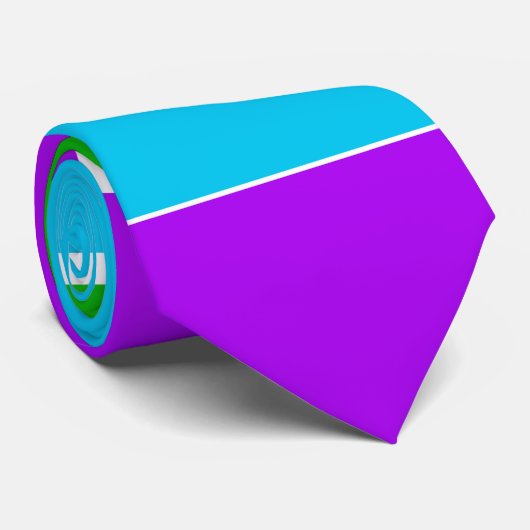 Neon Sherbet Stripes Stropdas (Opgerold)