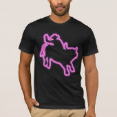 Neon Shirt Bull Rider Gift Idea Rodeo Cowboy Glow (Voorkant)