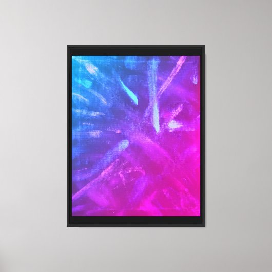 Neon Shooting Ruimte Canvas Afdruk (Voorkant)