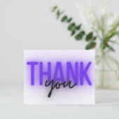 Neon Sign Bedankt Briefkaart (Staand voorkant)