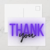 Neon Sign Bedankt Briefkaart (Voorkant / Achterkant)