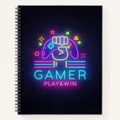 Neon Sign Gamer's Notitieboek (Voorkant)