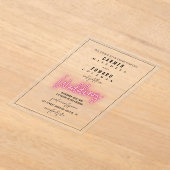 Neon Sign Geïnspireerd Trouwen Acryl Uitnodigingen (Laagn)