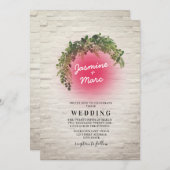 Neon Sign Geïnspireerd Trouwen Kaart (Voorkant / Achterkant)