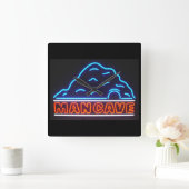 Neon Sign Man Cave Wall Clock Vierkante Klok (Huis)