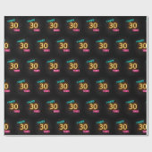 Neon Sign on Brick for 30th Birthday Cadeaupapier (Vlak)