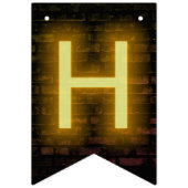 Neon Sign on Brick voor 45th Birthday Vlaggetjes (Tweede vlag)