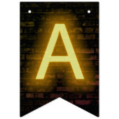 Neon Sign on Brick voor 45th Birthday Vlaggetjes (Derde vlag)