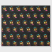 Neon Sign on Brick voor 65th Birthday Cadeaupapier (Vlak)