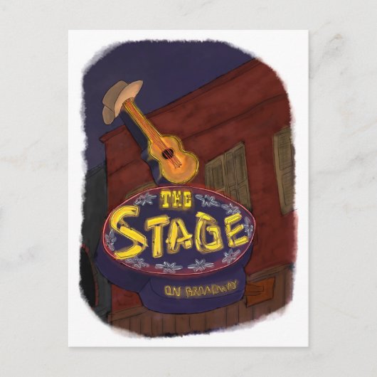 Neon Sign on Broadway Nashville, TN - Briefkaart (Voorkant)