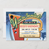  Neon Sign Party Uitnodigingen (Voorkant)