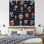 Neon Sign Space Age Atomic Martini Cocktails Print (Insitu (Slaapkamer))