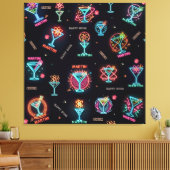 Neon Sign Space Age Atomic Martini Cocktails Print (Insitu (Woonkamer))