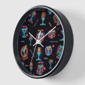 Neon Sign Space Age Atomic Martini Cocktails Print (Hoek)