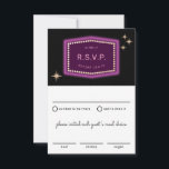 Neon Sign Vegas Bruiloft RSVP met Maaltijden Keuze Kaartje<br><div class="desc">Geïnspireerd door de iconische neontekens van de oude tijd Las Vegas,  is deze bestemmingsuitnodigingantwoordkaart een kleurrijke en leuke noot aan die geschiedenis en geeft je gasten een idee van die nostalgische nachtelijke Vegas vibe. Vergeet niet om je te personaliseren met je eigen formuleringen en keuzevrijheid voor maaltijden.</div>