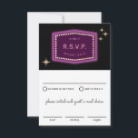 Neon Sign Vegas Bruiloft RSVP met Maaltijden Keuze Kaartje<br><div class="desc">Geïnspireerd door de iconische neontekens van de oude tijd Las Vegas,  is deze bestemmingsuitnodigingantwoordkaart een kleurrijke en leuke noot aan die geschiedenis en geeft je gasten een idee van die nostalgische nachtelijke Vegas vibe. Vergeet niet om je te personaliseren met je eigen formuleringen en keuzevrijheid voor maaltijden.</div>