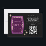 Neon Sign Vegas Weddenschap QR code Online RSVP<br><div class="desc">Geïnspireerd door de iconische neontekens van de oude tijd Las Vegas, is deze bestemmingsuitnodigingantwoordkaart een kleurrijke en leuke noot aan die geschiedenis en geeft je gasten een idee van die nostalgische nachtelijke Vegas vibe. Vergeet niet om met uw RSVP datum te personaliseren en de QR code bij te werken aan...</div>