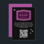 Neon Sign Vegas Weddenschap QR code Online RSVP Informatiekaartje<br><div class="desc">Geïnspireerd door de iconische neontekens van de oude tijd Las Vegas, is deze bestemmingsuitnodigingantwoordkaart een kleurrijke en leuke noot aan die geschiedenis en geeft je gasten een idee van die nostalgische nachtelijke Vegas vibe. Vergeet niet om met uw RSVP datum te personaliseren en de QR code bij te werken aan...</div>